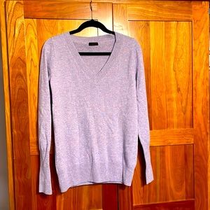 J Crew 100% cashmere lilac V neck bluestone Multi Women’s Sweater Brand New